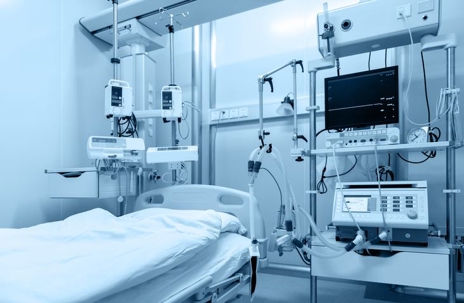 Intensive care unit hospital bed and medical support devices