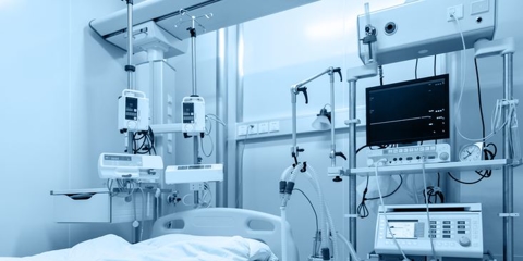 Intensive care unit hospital bed and medical support devices